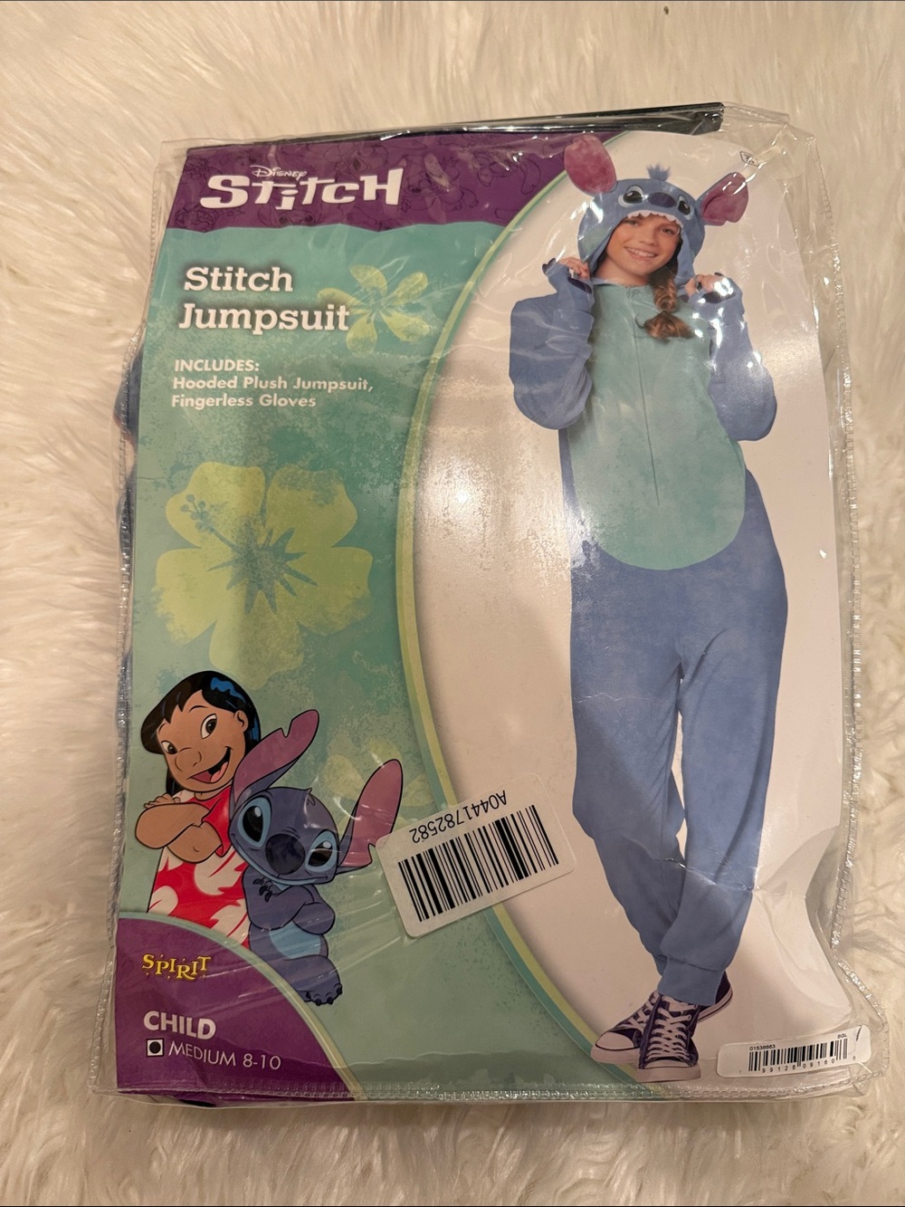Disney Stitch Light Blue and Aqua Kids Jumpsuit Hoodie One-Piece